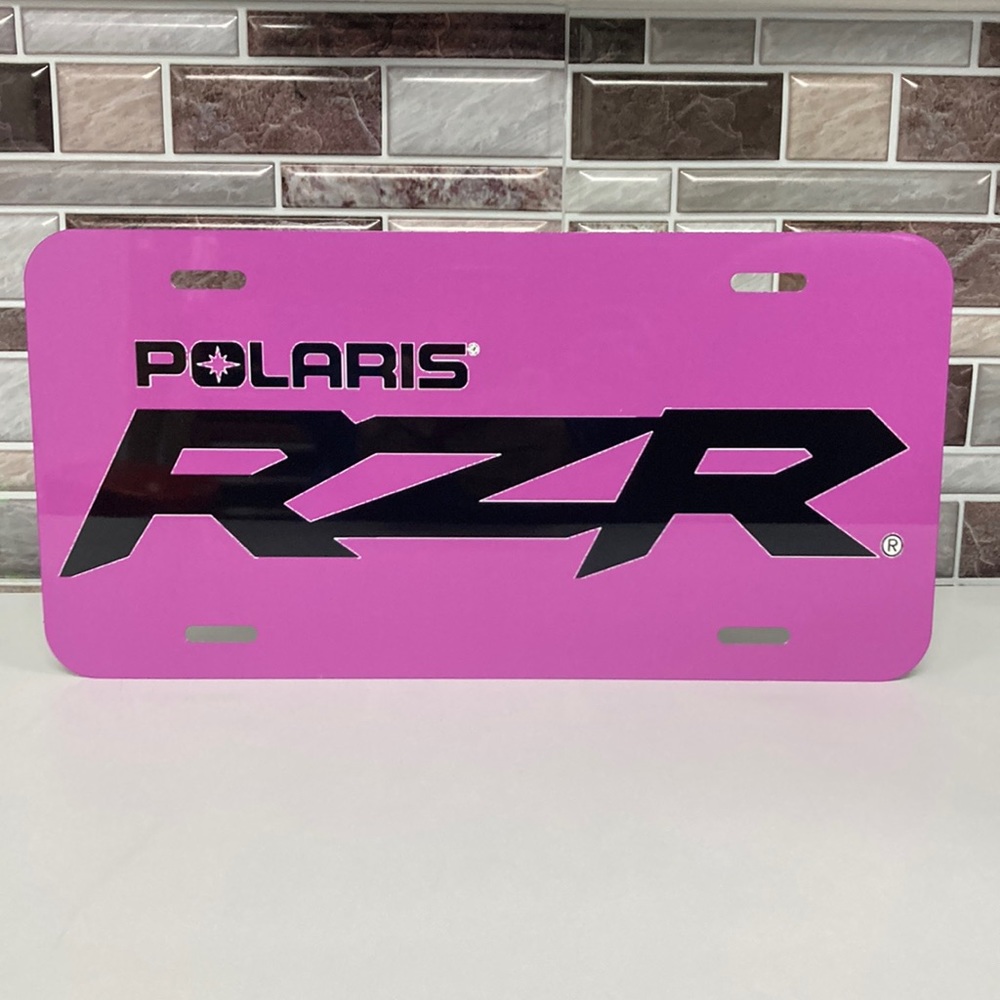 Polaris RZR Purple License Plate